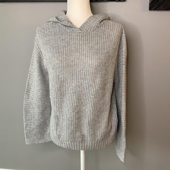 Abound Grey Knit Hooded Sweater - Picture 3 of 11